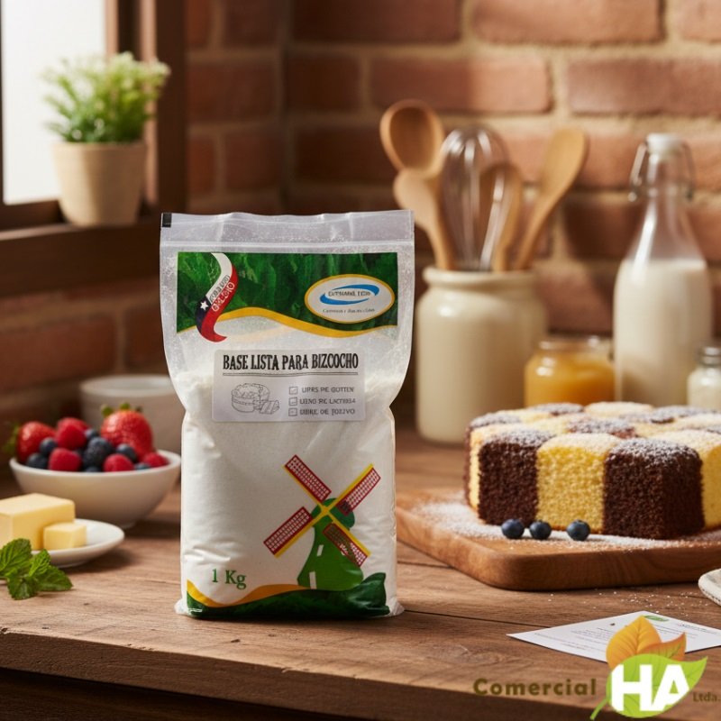 Base lista bizcocho sin gluten 1kg